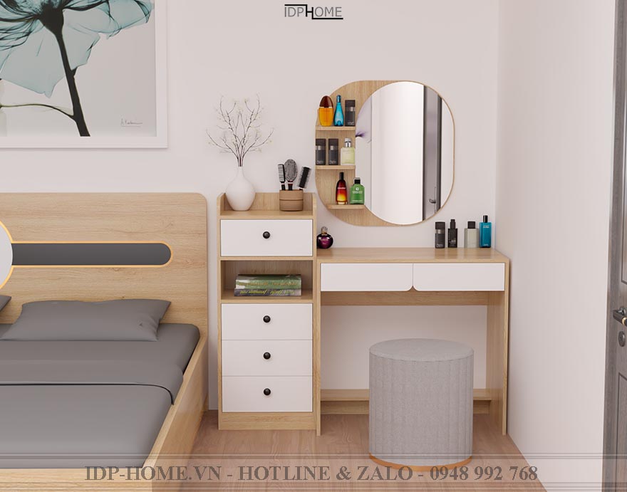 Bàn trang điểm gỗ công nghiệp BP6807 tiện lợi