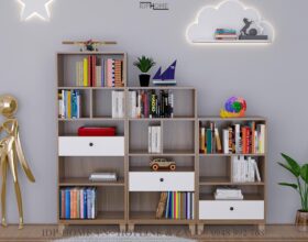 Tủ kệ sách gỗ đẹp TS6803