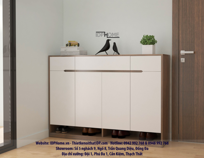 Mẫu tủ giày đẹp hiện đại TG6802