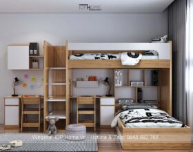 Giường tầng có bàn học GT6815