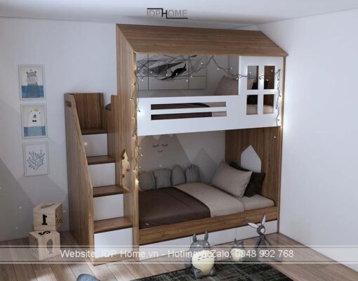 Mau giuong tang cho be go MDF GT6802