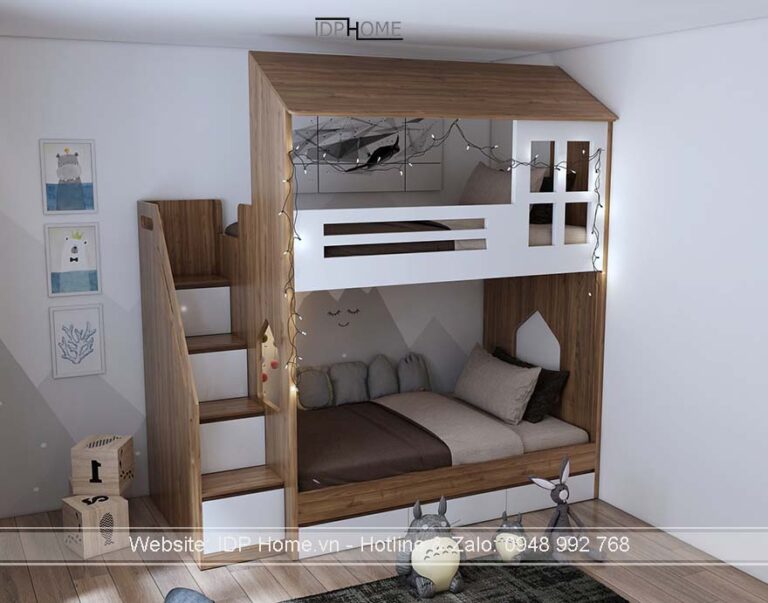Mau giuong tang cho be go MDF GT6802