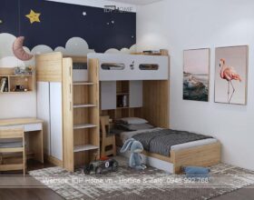 Mẫu giường tầng trẻ em đẹp GT6801