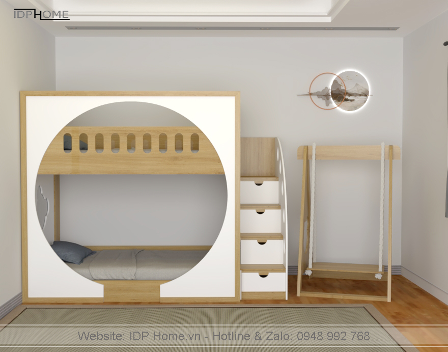 Giường tầng 1m2 GT6809 8 Giuong 2 tang 1m2 GT6809