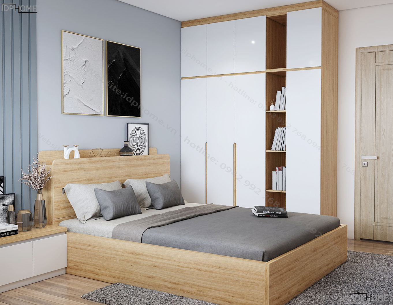 TOP 15+] Mẫu thiết kế phòng ngủ hình chữ nhật đẹp, tối ưu diện tích