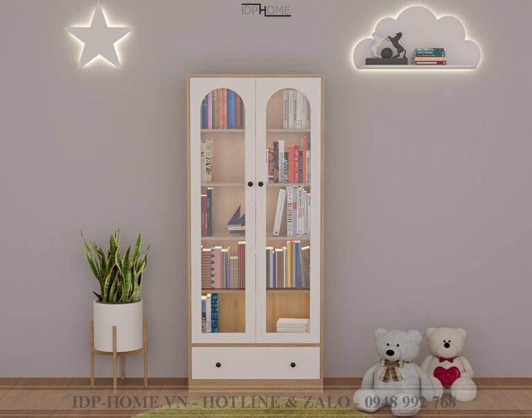 Tủ sách cánh kính TS6814