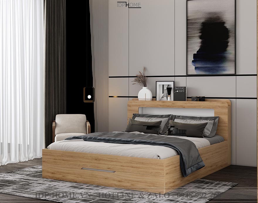 Mẫu giường có hộc tủ GD6819