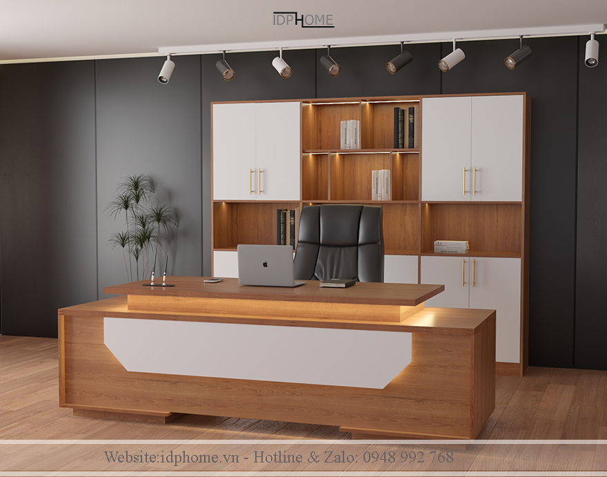 Ban lam viec giam doc co den led DT6806.3