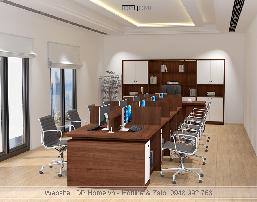 Bàn làm việc văn phòng BG6805 9 Ban go lam viec van phong BG6805