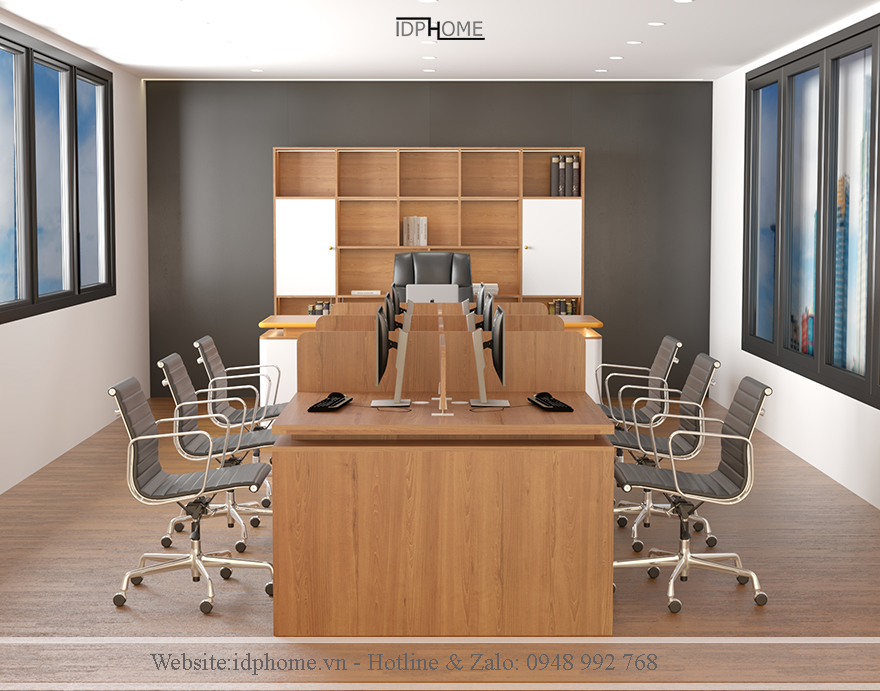 bàn làm việc có vách ngăn