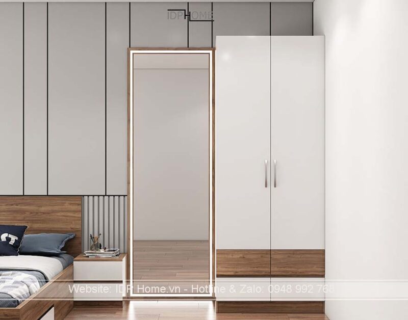 Tủ quần áo TA6801 (2 cánh, nhỏ gọn, 860x2200x550 mm)