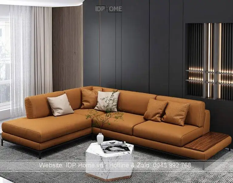 Bộ bàn ghế sofa da phòng khách SB6812