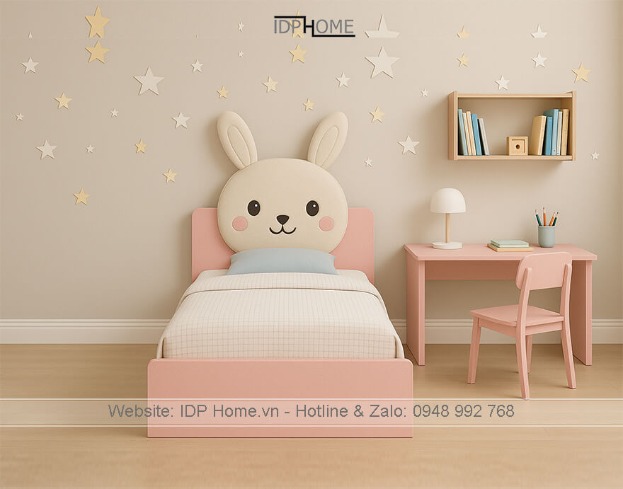 Giường cho bé gái GD6827 8 Giuong cho be gai dep GD6827