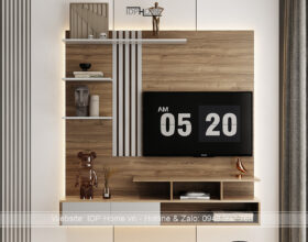 Kệ tivi treo tường phòng khách hiện đại KT6810