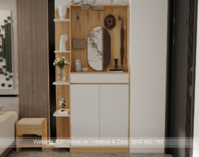 Mẫu tủ giày dép bằng gỗ TG6815