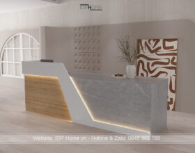 Quầy lễ tân đẹp BQ6809