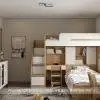 Thiet ke phong ngu cho 2 be trai PB6814
