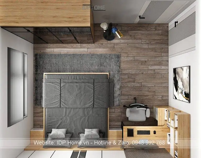 Thiết kế phòng ngủ nhỏ đẹp PN6806 1 Thiet ke phong ngu nho dep don gian PN6806