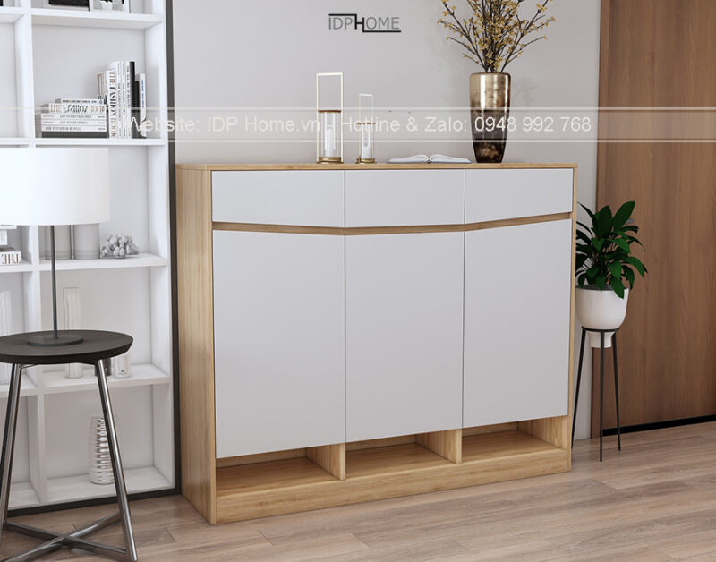 Tủ giày TG6809 với thiết kế khoét âm không tay nắm