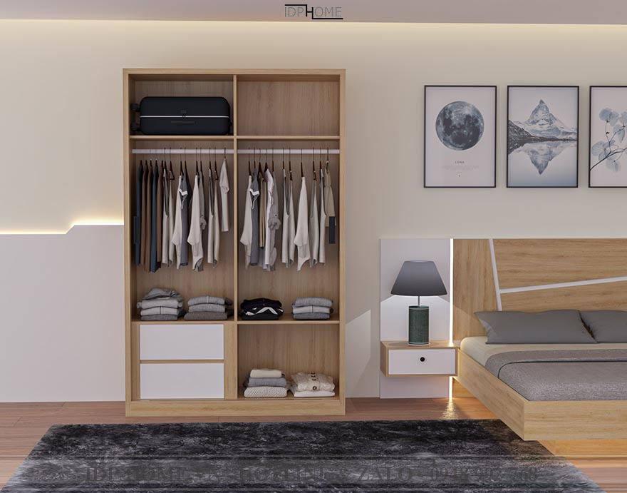 tủ quần áo cửa lùa 2 cánh