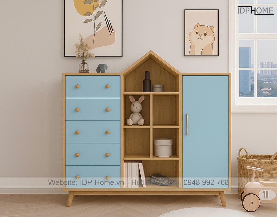 Tủ quần áo thấp TA6829 7 Mau tu quan ao dang thap TA6829