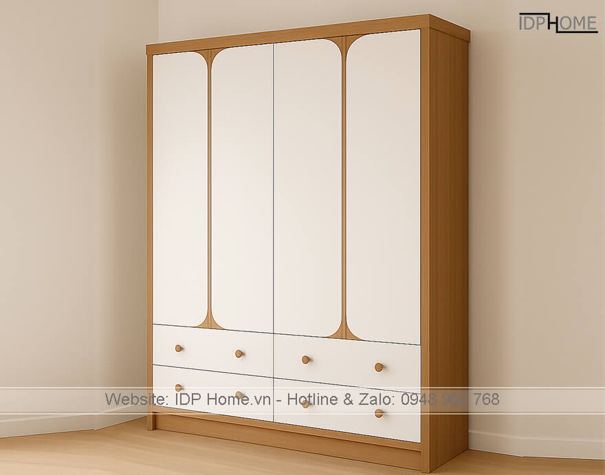 Tủ đựng quần áo bằng gỗ TA6830 8 Tu dung quan ao bang go cong nghiep TA6830