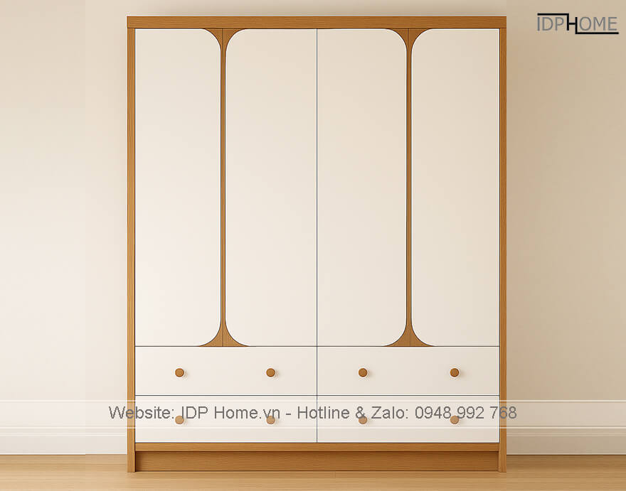 Tủ đựng quần áo bằng gỗ TA6830 9 Tu dung quan ao bang go hien dai TA6830