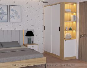 Tủ áo cánh lùa đẹp TA6828