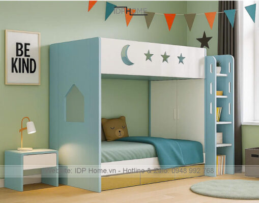 Giường tầng gỗ hiện đại GT6830 7 Giuong tang hien dai cho be GT6830
