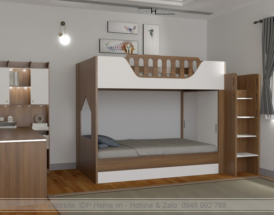 Giuong tang ket hop tu quan ao GT6830 1