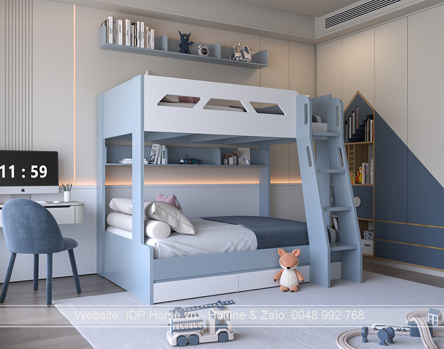 Giường 2 tầng gỗ 1m4 GT6832 7 Giuong tang tre em 1m4 GT6832
