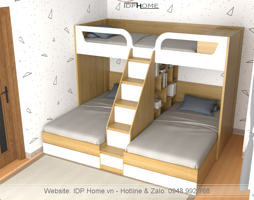 Giuong 3 tang cho phong ngu nho GT6836