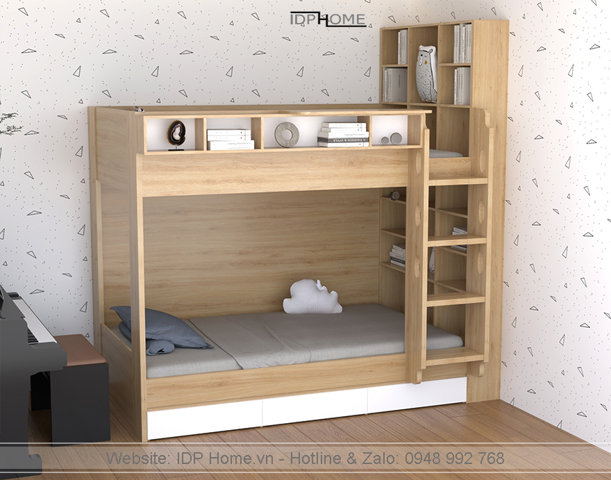 Giuong 2 tang ket hop tu sach tien dung 2