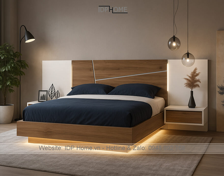Giường ngủ gỗ hiện đại GD6833 8 Giuong ngu go dep GD6833