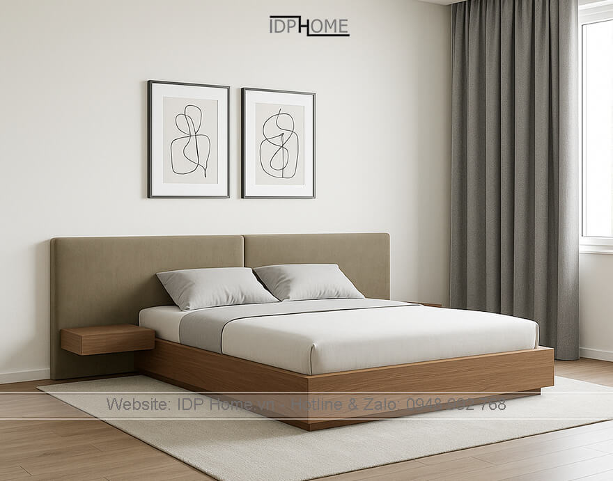 Giường gỗ hiện đại GD6835 8 Giuong ngu hien dai don gian GD6835