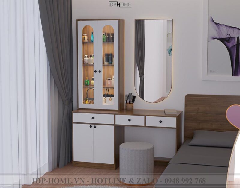 Bàn trang điểm kết hợp kệ trưng bày BP6819