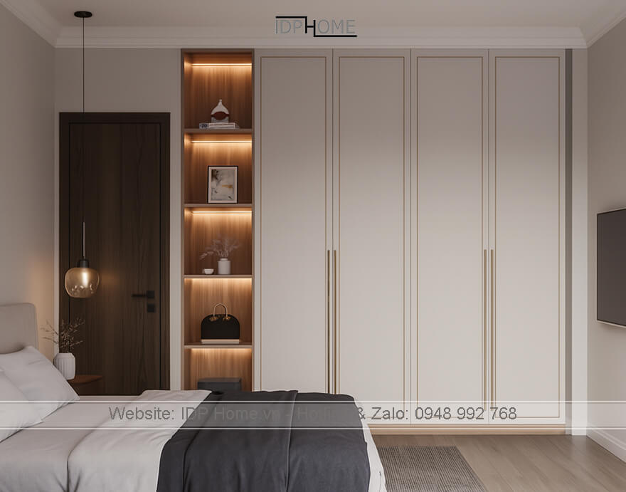 Tủ quần áo gỗ công nghiệp 4 cánh TA6838 6 Tu quan ao 4 canh go cong nghiep TA6838