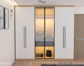 Tủ quần áo gỗ cánh kính TA6834
