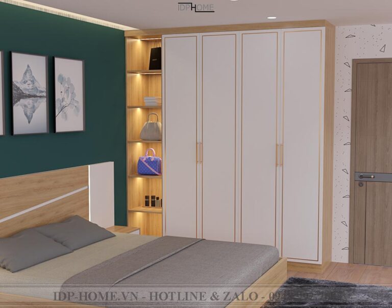 Tủ quần áo gỗ công nghiệp 4 cánh TA6838