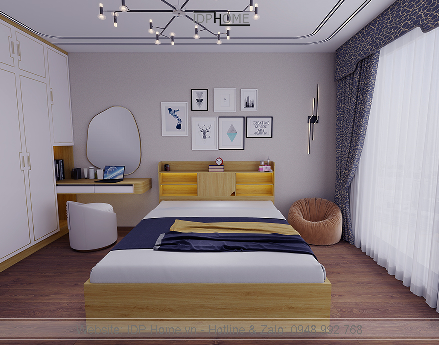 Giường ngủ gỗ công nghiệp GD6839 9 Giuong ngu go cong nghiep GD6839