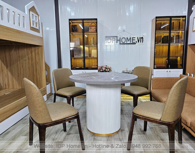 Mẫu bàn ăn tròn đẹp hiện đại BA6811