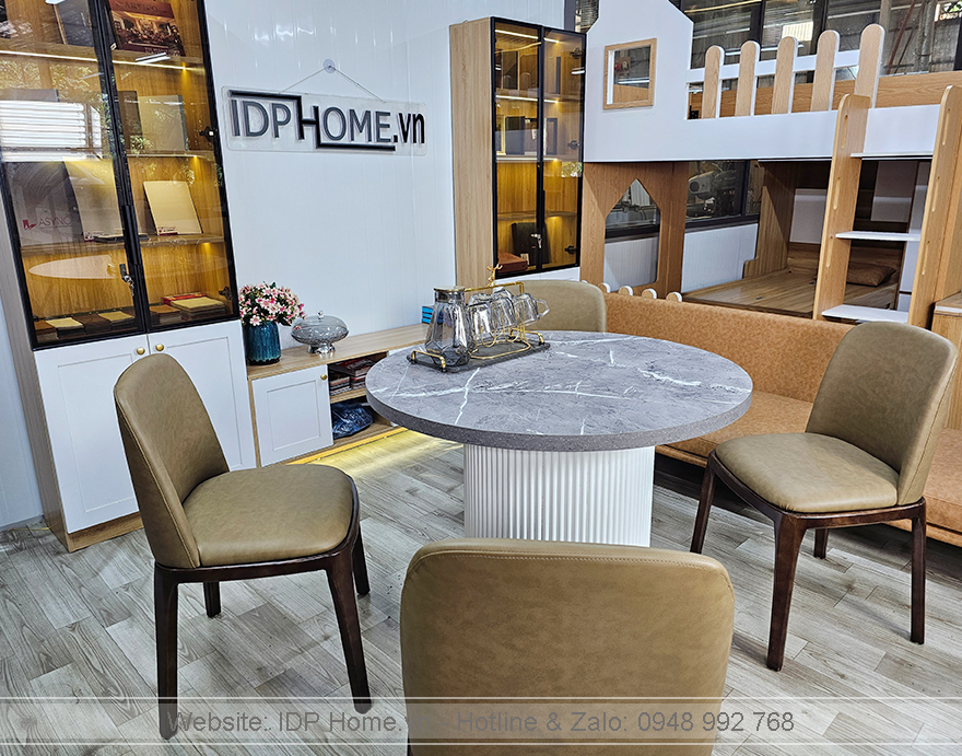 Mẫu bàn ăn tròn đẹp hiện đại BA6811 10 Ban an tron dep BA6811