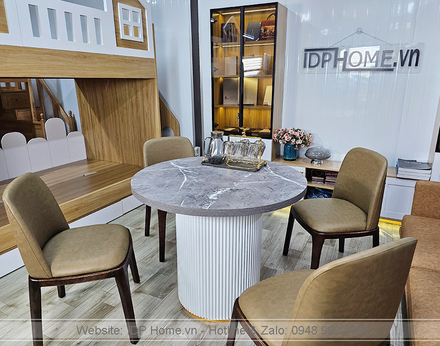 Mẫu bàn ăn tròn đẹp hiện đại BA6811 11 Ban an tron hien dai BA6811