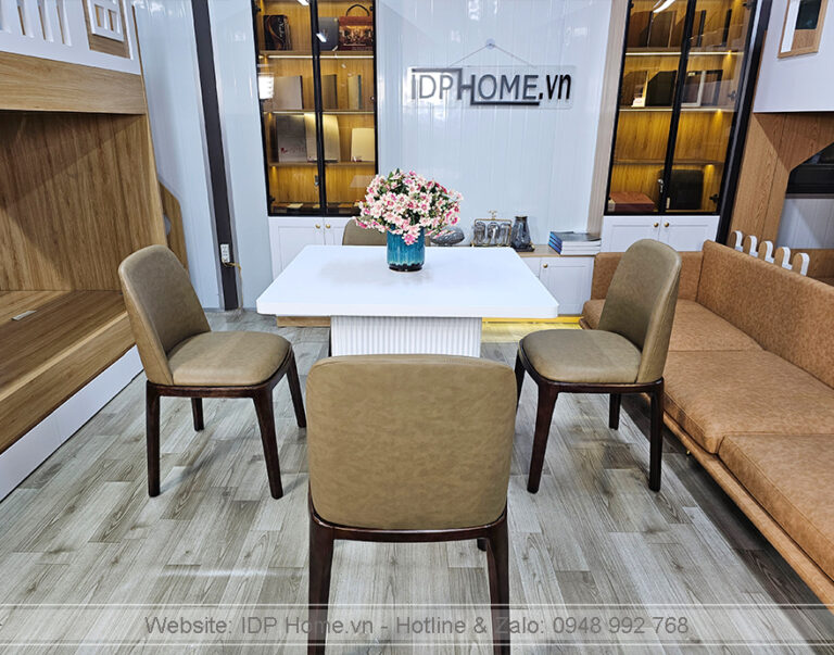 Mẫu bàn ăn hình vuông 4 ghế BA6812