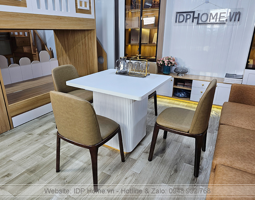 Mẫu bàn ăn hình vuông 4 ghế BA6812 9 Mau ban an go vuong BA6812