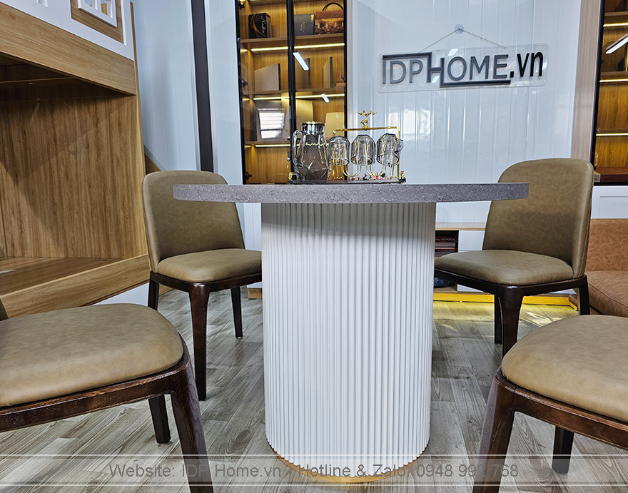 Mẫu bàn ăn tròn đẹp hiện đại BA6811 12 Mau ban an tron dep BA6811