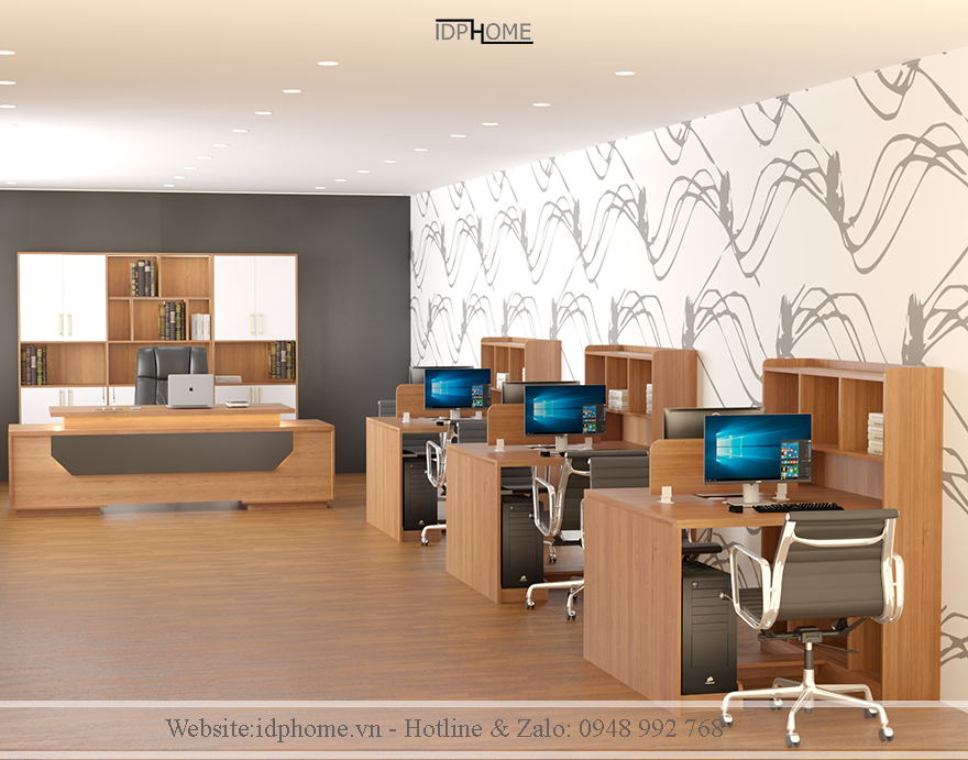 Ban lam viec van phong co vach ngan BV6806.3