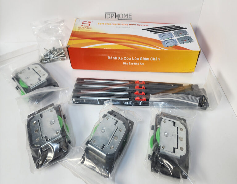 Bánh xe cửa lùa giảm chấn cánh tủ áo