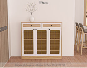 Mẫu tủ giày cánh mây sang trọng TG6808