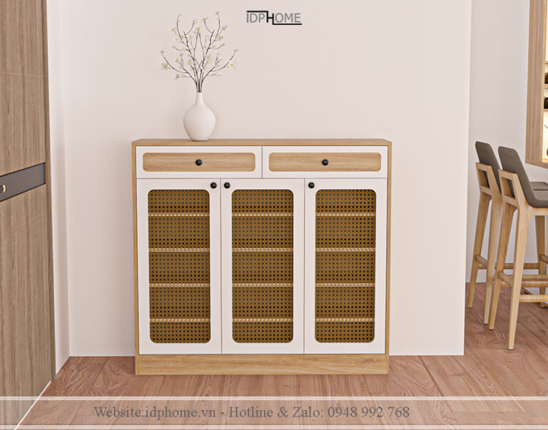 Mẫu tủ giày cánh mây sang trọng TG6808